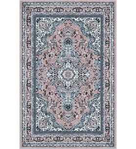 Eliana Home Baskılı, Yıkanabilir Kaymaz Taban Salon Halısı LNA0278-SD523 100x150 cm (Mavi)