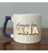 Anayım Ben Ana Baskılı Mor Kulplu D Kupa