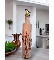 Özel Tasarım El Yapımı Rose Gold Zeytin ve Zetyindalı Detaylı Yağdanlık, Sosluk, Sirkelik, Mutfak Dekor (Rose - Gold)
