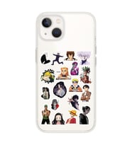 Iphone 14 Uyumlu Anime Sticker Tasarımlı Şeffaf Telefon Kılıfı