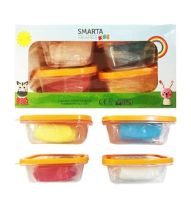 Smarta Kids Havayla Kuruyan Modelleme Hamuru 4'lü Set 70 gr x 4 Renk 