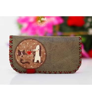 Tilki Figürlü Büyük Cüzdan Etnik Bohem Retro Vintage Style - YESİL (Yeşil)