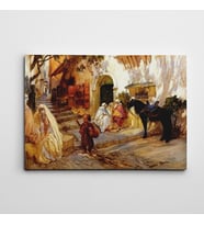 Osmanlı Sokaklarında Bir Çocuk Kanvas Tablo
