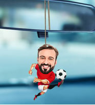 Kişiye Özel Futbolcu Tasarımlı Karikatür Araba Dikiz Ayna Süsü 93