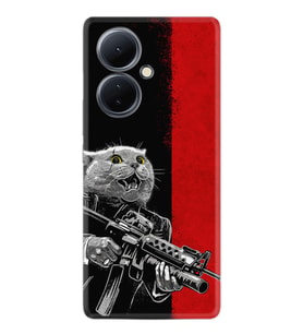 Vivo V29 Lite Kılıf Silikon Desen Özel Seri Çılgın Kedi 1674