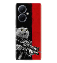 Vivo V29 Lite Kılıf Silikon Desen Özel Seri Çılgın Kedi 1674