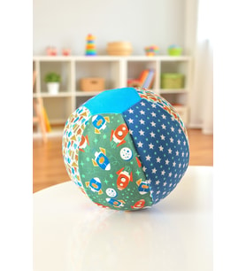 Baskılı Peluş Bez Balon Kılıfı Yıkanabilir Yumuşak Bebek Balonlu Oyun Topu Boys