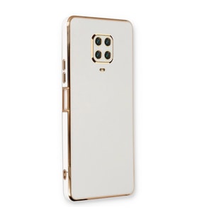 Microsonic Xiaomi Redmi Note 9 Pro Max Kılıf Olive Plated Beyaz