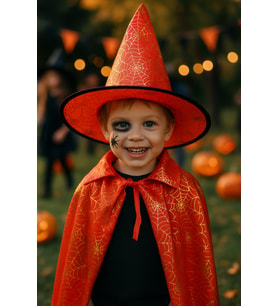 Hallowen pelerin şapka Kırmızı Örümcek Ağlı