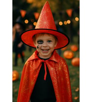 Hallowen pelerin şapka Kırmızı Örümcek Ağlı