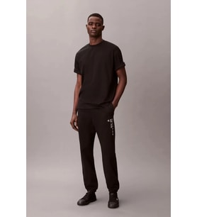 Calvin Klein Havlu Kumaş Calvin 1968 Grafikli Erkek Siyah Eşofman Altı LV14RF248G-UB1
