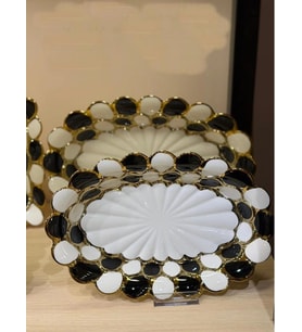 Cooker Porselen Oval Derin Servis Tabağı 36 cm