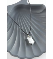 Kutup Ayısı Cam Kolye (Beyaz)