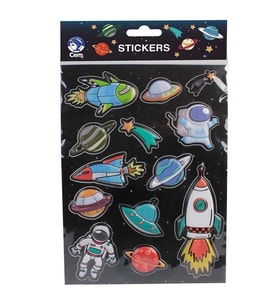 DOLPHIN UZAY FİGÜRLÜ KABARTMALI STICKER SPC-4673