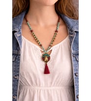 Gypsy Stone – Nomad Heritage Püsküllü Figürlü Boncuk Kolye