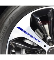 12CM Jant Sticker Yapıştırma Yazı Etiket 8 Adet Mavi