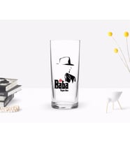 BK Gift Kişiye Özel Renkli Baskılı Godfather Baba Tasarımlı Rakı Bardağı-16 (Beyaz)