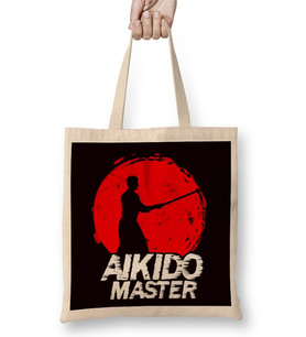 Aikido Master Fight Martial Arts Fighter Self Defense Coach Bez Çanta Uzun Saplı