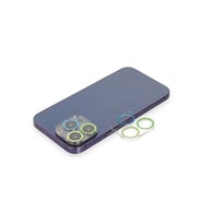 Newface Apple iPhone 13 Pro Max Renkli Kamera Lens Koruma Cam - Yeşil-Sarı