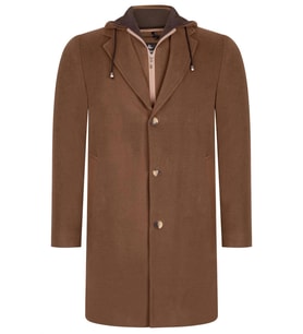 PLT8376 DEWBERRY ERKEK PALTO-DÜZ CAMEL