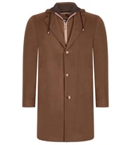 PLT8376 DEWBERRY ERKEK PALTO-DÜZ CAMEL