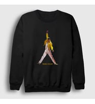 Presmono Unisex Siyah Pose Queen Freddie Mercury Sweatshirt 34481tt
