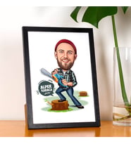 Kişiye Özel Ormancı Erkek Karikatürlü Resim Çerçevesi