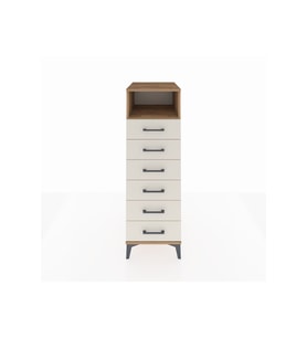 Kronos Dolap Tek Raflı 6 Çekmeceli 44x59x134 Çam-Aytaşı