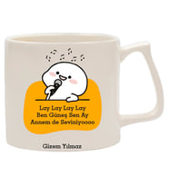 İsme Özel Kupa Bardak - Ben Güneş Sen Ay