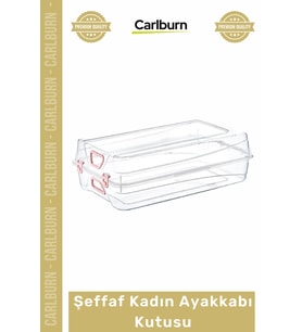 Özel Üretim Şeffaf Plastik Katlanabilir Havalandırma Kanallı Saplı Organizatör Kadın Ayakkabı Kutusu
