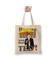 How I Met Your Mother 05 Beyaz Bez Çanta Uzun Saplı Alışveriş Çantası Plaj Çantası