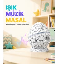 Bluetooth Bağlantılı Dinozor Yıldız Projektör Gece Lambası ve Uyku Yardımcısı