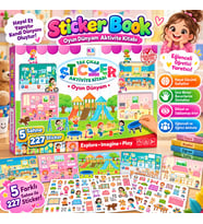 Sticker Book Play Oyun Dünyam Aktivite Kitabı 5 Sahne 227 Sticker Çocuklar İçin Çıkartma Kitabı