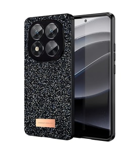 Onegif Xiaomi Redmi Note 14 Pro 5G Bright Simli Kapak - Siyah