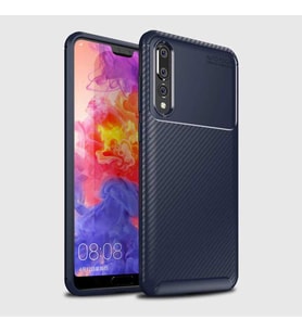Huawei P20 Pro Kılıf Esnek Soft Karbon Tasarım Legion Serisi (Lacivert)