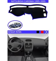 Mitsubishi Carisma 1995-2005 Için Uygun Torpido Koruma Halısı Siyah Kenar Renk Mavi