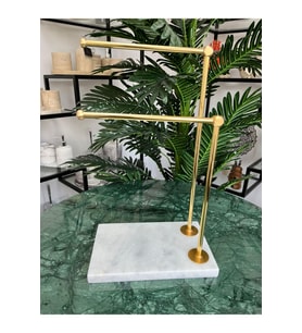 Mermer Ayaklı Metal Banyo El Havluluk Kağıt Havluluk Standı