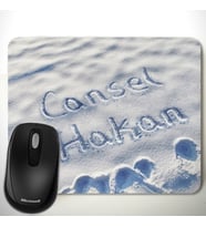 Kişiye Özel Adını Karlara Yazdım Mousepad