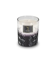 Delicate Serisi Black Mum - 300gr Oud ve Gül Kokulu Organik El Yapımı Dekoratif Cam Mum (Siyah)
