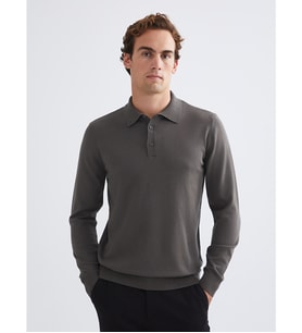 LCWAIKIKI Classic Haki Polo Yaka Erkek Triko Kazak