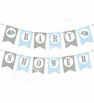 Baby Shower Banner Mavi