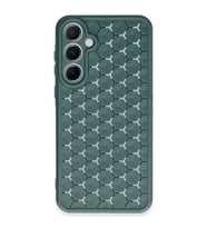 Samsung Galaxy A55 5g Kılıf Petek Silikon Kapak - Koyu Yeşil