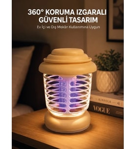 360° Koruma Izgaralı LED Sinek Kovucu Aydınlatma Lambası