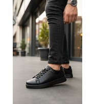 Enoch Nefes Alan Yan Panel Tasarımlı Modern Klasik Düz Taban Sneaker