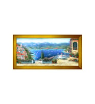 Manzara Temalı Kanvas Tablo 50 x 70 cm Gold Çerçeve