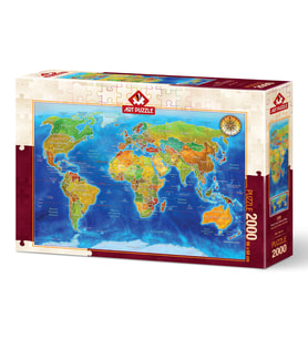 Art Puzzle Jeopolitik Dünya Haritası 2000 Parça Puzzle