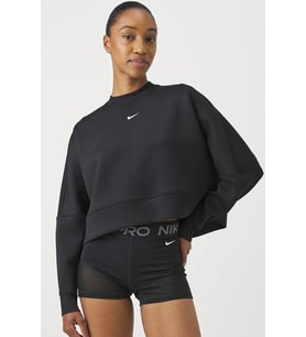 Nike Dri Fit Oversize Crew Neck Crop Sweatshirt Kadın Oversize Crop Sweatshirt Siyah