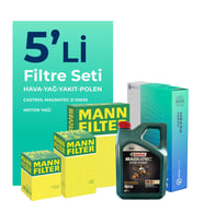 MANN Ford C-MAX 1.5 Dizel Filtre Bakım Seti Castrol Motor Yağlı (2015-2019) 5 Li