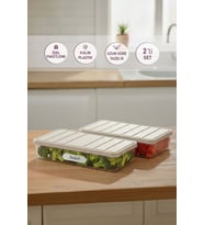 2'li Nora Organizer Buzdolabı ve Buzluk Saklama Kabı Seti