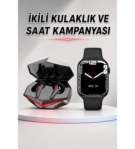İkili Set Dev Kampanya Ucuz Kulaklık Ucuz Akıllı Saat Gürültü Önleyici Uzun Pil Ömrü